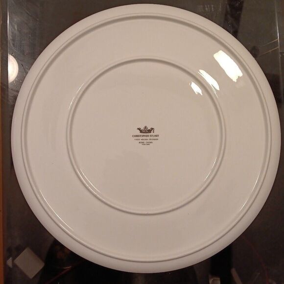 Christopher Stuart Y1025 Holiday Splendor Cake Plate - Picture 2 of 4